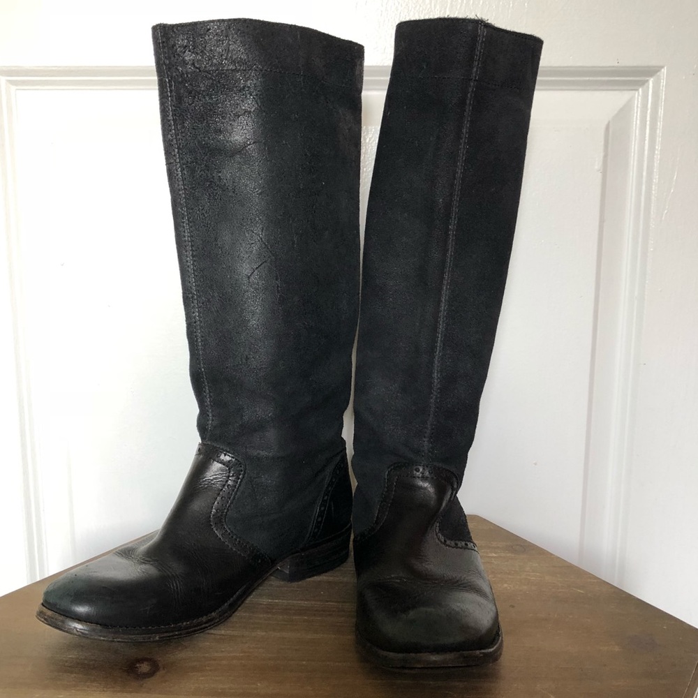 Diesel Stylelab black leather riding boots